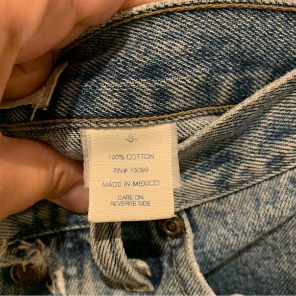 VINTAGE Y2K 90s Distressed Cutoff Patchwork Shorts By Canyon River Blues Size XS - Picture 9 of 10